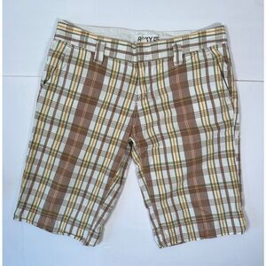 Y2K Roxy Plaid Bermuda Shorts sz 7